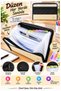 Yellow Bellows File with 13 Compartments, Zippered, 1 Piece Stilo Quality A4 Accordion File Organizer, 13 Pocket File Document