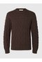 Pullover mit Rundhalsausschnitt Zopfstrick - 2