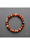 Madagascar Agate Natural Stone Bracelet (Stress Stone) 10 mm Sphere Cut - 2