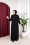 Nazlı Ferace with Honeycomb Fabric Piping Detail - 4