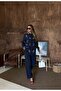 Women's Shirt with Bead Embroidery on Front and Sleeves, Standard Pants Size Suit - 6