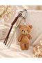Brown Plush Teddy Bear Bag Charm and Keychain - 2