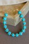 Turquoise Marble Patterned Cube Bracelet - 3
