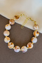Brown Marble Patterned Faceted Cut Bracelet - 3