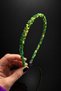 Bym429-3 Women's Green Sequin Embroidered Thin Hair Crown Shiny Evening Dress Casual - 3