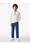 Printed Half-Zip Long Sleeve High-Neck School Sweatshirt