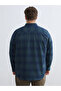 Regular Fit Long Sleeve Plaid Gabardine Men's Shirt - 4