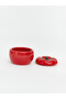 وعاء سيراميك على شكل طماطم مع غطاء من Shining Store، مقاس 10 سم - 4