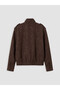 Rmz Gi̇yi̇m Farkiyla Dik Roba Collar Women's Suede Look Jacket - 8
