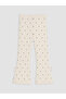 Ecru Bow Detailed Polka Dot Girls' Tights - 3