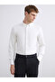 White Regular Fit Long Sleeve Men's Shirt