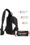 Sling Crossbody Backpack Bag for Men, Waterproof Lightweight One Strap Sling Bag with External USB H - 4