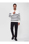 Sparkling Choices from Shining Store Men's Sweatshirt with Devrik Roba Collar and Stripes - 2