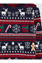 Two Mt Shop Quality Xside Navy Blue Knitwear Printed Oval Collar Boys' Sweater - 3