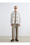 Lcw Vision Beige Regular Fit Wool Blend Plaid Men's Shirt Jacket - 2