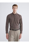Standard Fit Long Sleeve Checked Embroidered Gabardine Men's Shirt from Uzg Store for Style Enthusiasts - 2