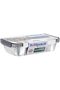 Aluminium Containers with Lid 800cc, 10 Pieces, Silver