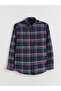 Ozmarka New Season Regular Fit Long Sleeve Plaid Gabardine Men's Shirt - 5