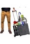 Multi-Functional Portable Folding Shopping Cart Durable Plastic Storage Organizer Box with Handle - 2