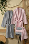 Fiesta Gold 6 Piece 100% Cotton Ring Yarn Jacquard Detailed Boxed Family Bathrobe Set Size L