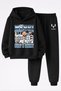 Lionel Messi Printed 3-Yarn Quality Sweatshirt and Trackpants Kids' Top-Bottom Set