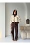 Women's Modal Fabric Hooded Parachute Detailed Top and Bottom Set with Stopper Detail - 4
