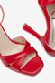 Women's Red Platform Heeled Shoes - 6