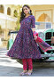 Blue Cotton Salwar Kameez Dupatta - ALV2033 | Blue-Size:XL-42-Inches - 4