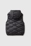 Boy's Black Inflatable Pocket Hooded Vest - 2