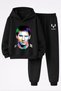 Lionel Messi Printed 3-Yarn Quality Sweatshirt and Trackpants Kids' Top-Bottom Set