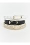 Trendlucky Leather Look Women's Belt with Difference in Color, Pack of 3 - 3
