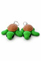 Set of 2 Cute Turtle Keychains Green Brown 6 cm - 2