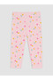 Lcw Kids Pink Elastic Waist Polka Dot Girls' Tights