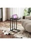 طاولة جانبية، طاولة على شكل حرف C للأريكة والسرير، طاولة كبيرة على شكل حرف C لغرفة المعيشة وغرفة النوم - 2