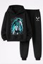 Lionel Messi Printed 3-Yarn Quality Sweatshirt and Trackpants Kids' Top-Bottom Set