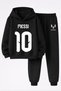 Lionel Messi Printed 3-Yarn Quality Sweatshirt and Trackpants Kids' Top-Bottom Set