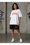 Women's Oversize Los Angeles Printed Shorts 2-Piece Set – White Black Street Style