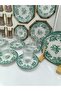 18 Piece Herenica Tea and Dessert Set 6 Tea Cups 6 Tea Plates 6 Dessert Plates - 6