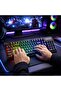 لوحة مفاتيح الألعاب ASA ALPHA RGB، لوحة مفاتيح غشائية سلكية كاملة الحجم مع إضاءة خلفية قوس قزح، متطورة - 3