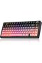لوحة مفاتيح ألعاب ميكانيكية لاسلكية G75 مع إضاءة RGB بـ 16.8 مليون لون، وبرنامج ماكرو، 75% من 80 مفتاحًا، هيكل جاسكيت