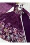 Purple Organza Silk Top Bottom & Dupatta - HRT6510 | Purple-Size:XL-42-Inches - 5