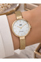Women's Wristwatch Gold Color Thin Mesh Strap Casual and Stylish Combination Gift Boxed - 3