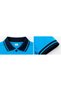 Polo Collar Cotton Short Sleeve Navy Blue Striped School T-Shirt - 2