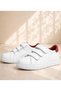 Rakerplus 4003-Bek White-Red 100% Genuine Leather Boys' Casual Sports School Shoes - 2