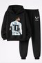 Lionel Messi Printed 3-Yarn Quality Sweatshirt and Trackpants Kids' Top-Bottom Set