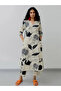 Cream Viscose Botanical Print Kurta Set - TRT2000 | Cream-Size:XL-42-Inches - 5