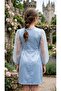 Girl's Long Sleeve Straight Cut Flowy Fabric Event Dress - 2