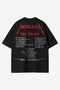 Metallica Kill'Em All Printed Black Oversize Tshirt - 2