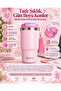 Pink Lyla Lady Shela 480 ml Thermos Mug with Handle 304 Steel Inner and Outer-Silicone Base - 7