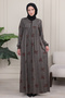 Büzgü Robadan Front Buttoned Viscose Fabric Tessiture Clothing Mother's Dress Prayer Dress - 5